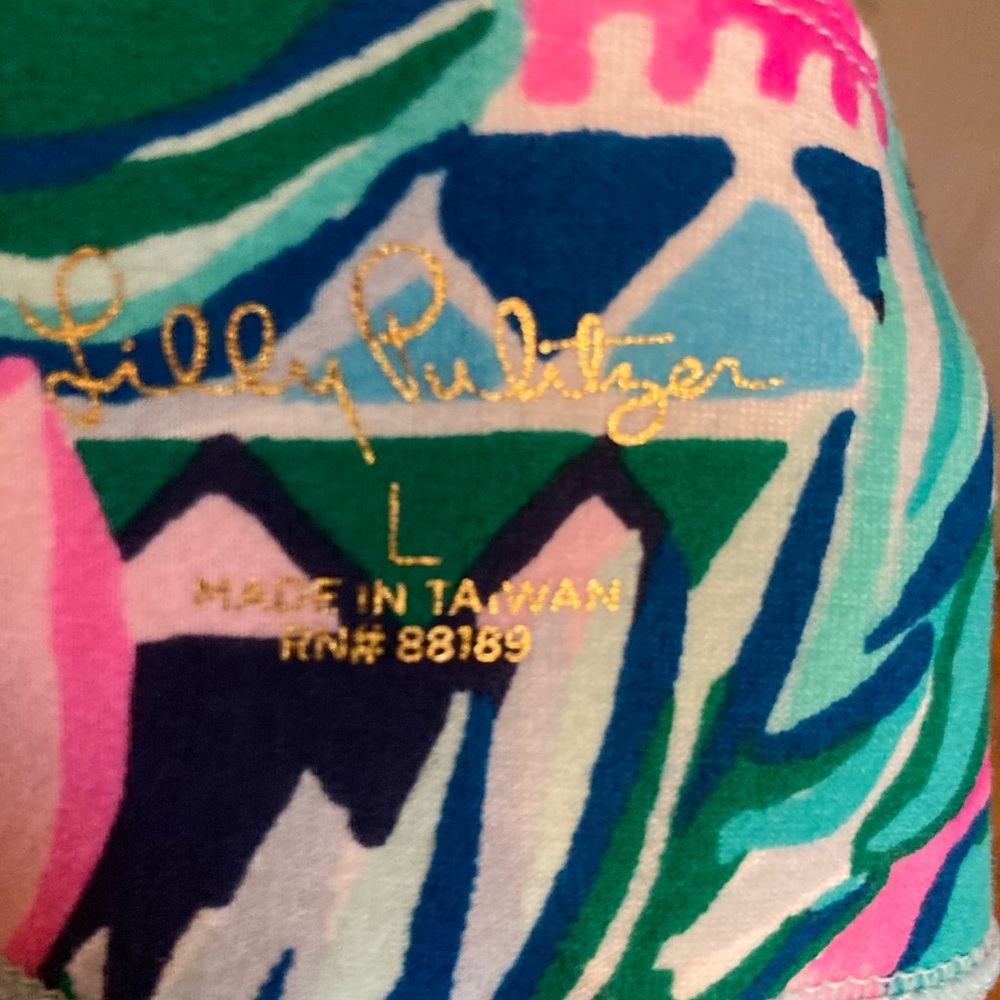 Lilly Pulitzer Navy, Teal & Pink Tropical Print Mini Skirt - Picture 8 of 9